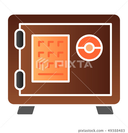 Safe flat icon. Combination lock color icons in... - Stock Illustration ...
