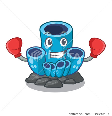 Boxing blue sponge coral the shape cartoon Boxing blue sponge coral the shape cartoon 49390493