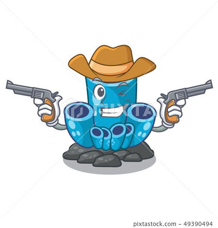 Cowboy blue sponge coral the shape cartoon Cowboy blue sponge coral the shape cartoon 49390494