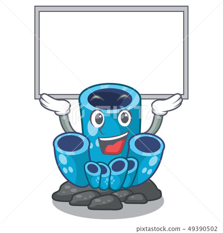 Up board blue sponge coral the shape cartoon 49390502
