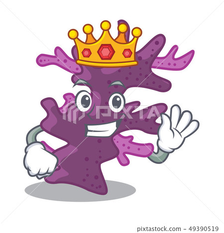 King purple coral reef the shape mascot 49390519