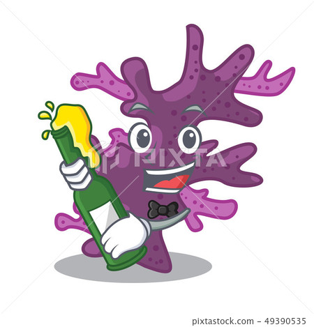 With beer purple coral reef the shape mascot 49390535