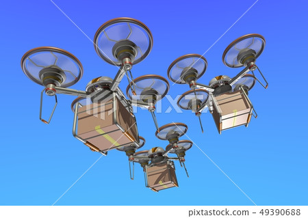 無人機交付圖像(編隊飛行·空背) 無人機交付圖像(編隊飛行·空背) 49390688