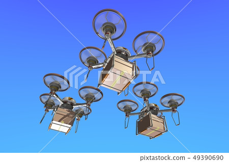 無人機交付圖像（編隊飛行·空背） 49390690