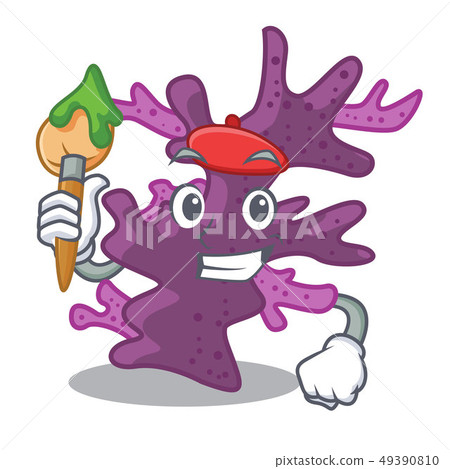 Artist Purple Coral Reef In Cartoon Aquarium Stock Illustration 49390810 Pixta