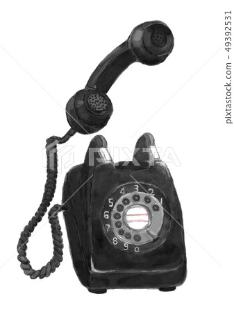 黑手機水彩 49392531