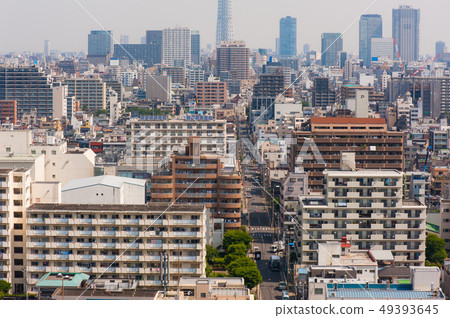 東京的鳥瞰圖，摩天大樓，鳥瞰圖[東京天空樹] 49393645