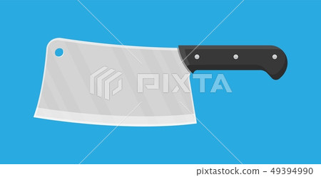 Butcher knife. Kitchen cleaver knife for meat 49394990