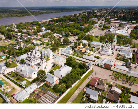 Aerial view of Murom with Trinity convent and Annunciation Monastery Aerial view of Murom with Trinity convent and Annunciation Monastery 49395123
