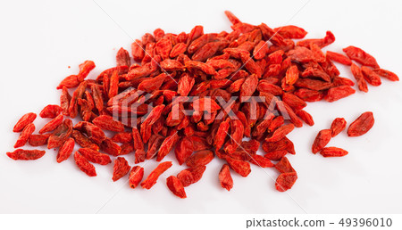 Dried Goji berries on white surface Dried Goji berries on white surface 49396010