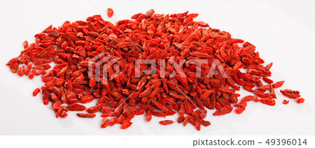Pile of dried goji berries Pile of dried goji berries 49396014