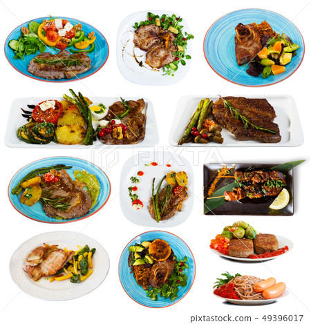 Assorted pork and beef dishes 49396017