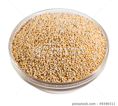 Glass bowl with quinoa seeds 49396311