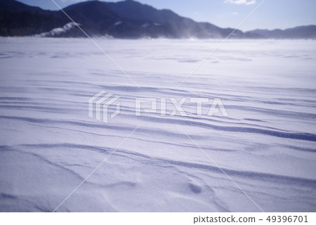Snow print on Lake Kodaira Snow print on Lake Kodaira 49396701