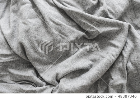 Crumpled grey textile texture. Fabric Texture Crumpled grey textile texture. Fabric Texture 49397346