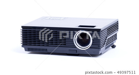 Black home cinema projector, isolated on white 49397511