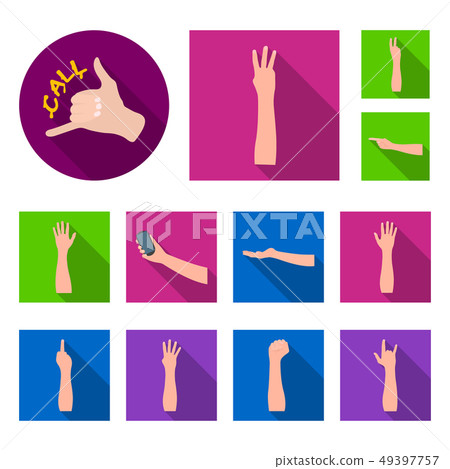 Isolated object of animated and thumb symbol. Collection of animated and gesture vector icon for Isolated object of animated and thumb symbol. Collection of animated and gesture vector icon for 49397757