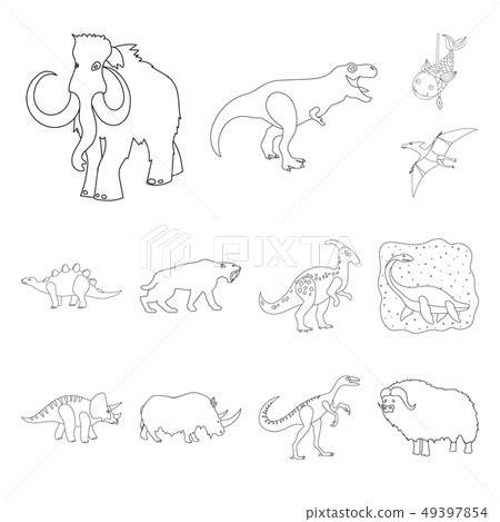 Isolated object of animal and character sign. Collection of animal and ancient vector icon for stock Isolated object of animal and character sign. Collection of animal and ancient vector icon for stock 49397854