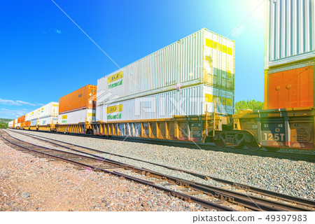 Freight train BNSF Railway Companies on a sunny 49397983