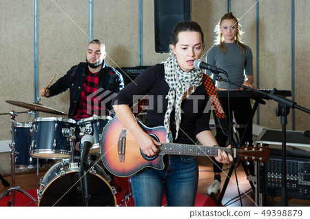 Active guitar player and singer with band Active guitar player and singer with band 49398879