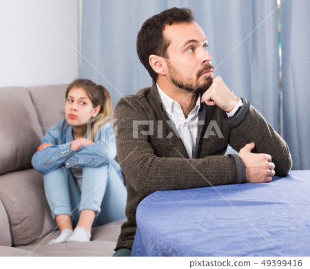 Father and daughter arguing 49399416