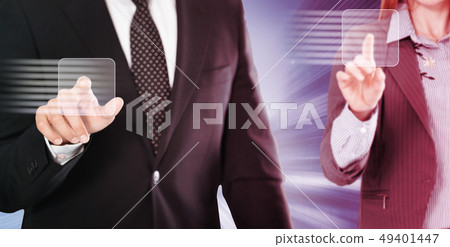 Male testing digital monitor and touchscreen Male testing digital monitor and touchscreen 49401447