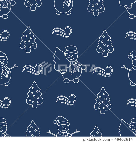 Christmas, New Year 2019 seamless pattern 49402614