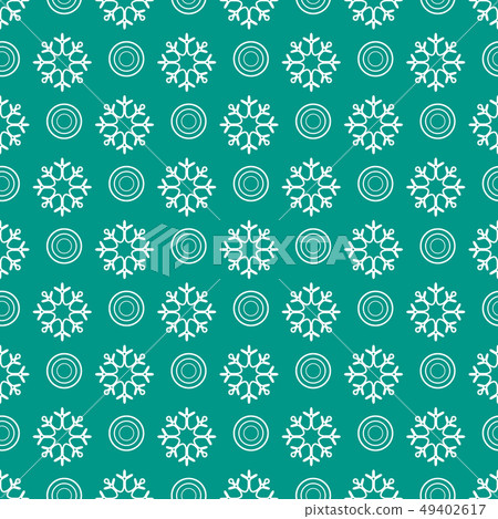Winter seamless pattern with  snowflakes, circles 49402617