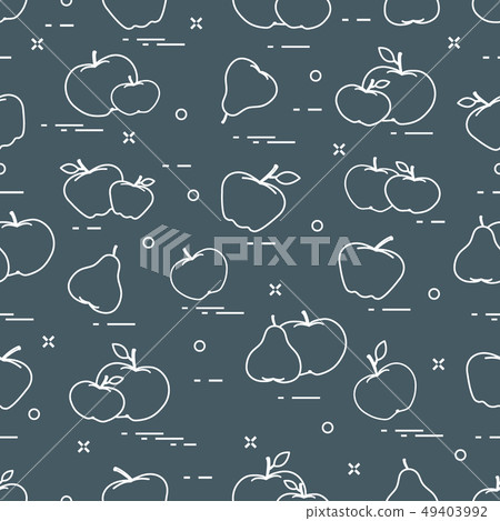 Apples and pears juicy fruit Seamless pattern. Apples and pears juicy fruit Seamless pattern. 49403992