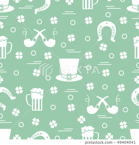 Seamless pattern St. Patrick's Day. Irish vector Seamless pattern St. Patrick's Day. Irish vector 49404041