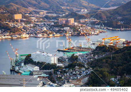 日本長崎稲佐山夜景 Asia, Japan, Nagasaki night view 49405402