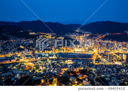 Japan Nagasaki Sasaki Night View Asia, Japan, Nagasaki night view 49405418