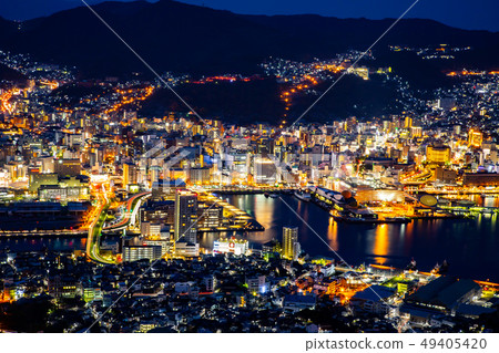 Japan Nagasaki Sasaki Night View Asia, Japan, Nagasaki night view 49405420