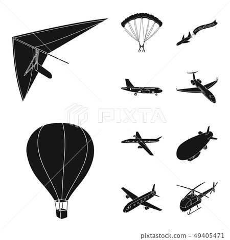 Vector illustration of transport and object symbol. Collection of transport and gliding stock symbol Vector illustration of transport and object symbol. Collection of transport and gliding stock symbol 49405471