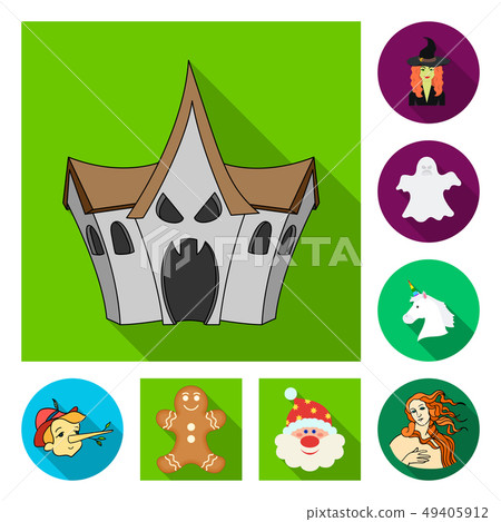 Vector design of tale and character logo. Set of tale and cute stock symbol for web. Vector design of tale and character logo. Set of tale and cute stock symbol for web. 49405912