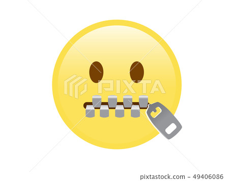 Isolated yellow vector keep secret face flat icon 49406086