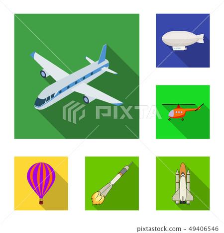 Vector illustration of transport and object sign. Collection of transport and gliding stock vector 49406546