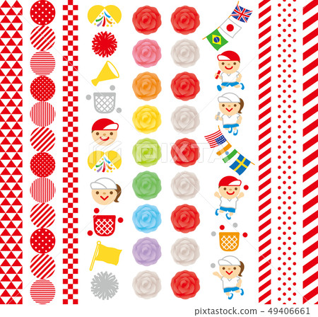 Athletic meet advertisement illustration vertical line 49406661