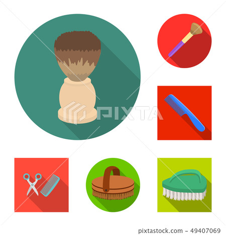 Vector illustration of brush and hygiene symbol. Set of brush and shower vector icon for stock. Vector illustration of brush and hygiene symbol. Set of brush and shower vector icon for stock. 49407069