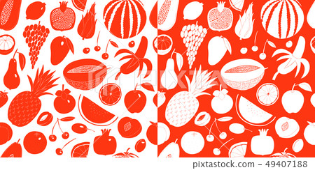 Scandinavian hand drawn fruit vector seamless Scandinavian hand drawn fruit vector seamless 49407188