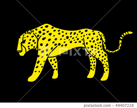 Cheetah side view graphic vector 49407228