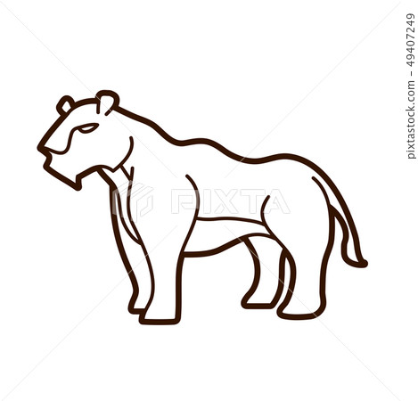 Lioness cartoon graphic vector. - Stock Illustration [49407249] - PIXTA