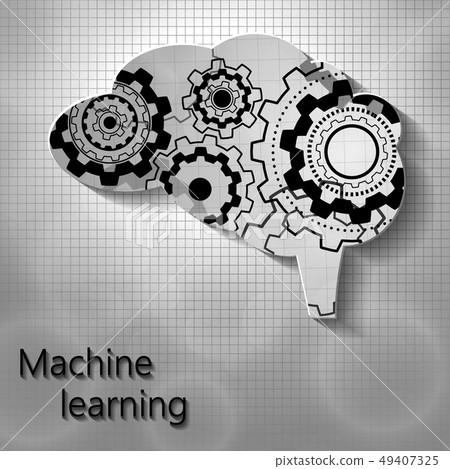 Artificial Intelligence brain with gears. EPS 10. Artificial Intelligence brain with gears. EPS 10. 49407325