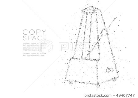 Abstract Geometric Circle dot pixel and Triangle Abstract Geometric Circle dot pixel and Triangle 49407747
