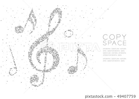 Abstract Geometric Circle dot pixel pattern Music Abstract Geometric Circle dot pixel pattern Music 49407759
