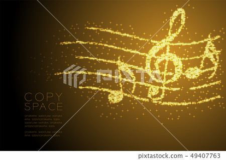 Abstract Shiny Bokeh star pattern Music note with Abstract Shiny Bokeh star pattern Music note with 49407763