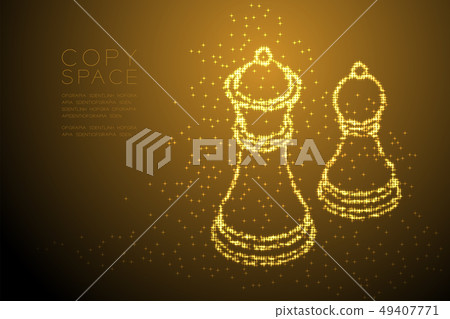 Abstract Shiny Bokeh star pattern Chess King and Abstract Shiny Bokeh star pattern Chess King and 49407771