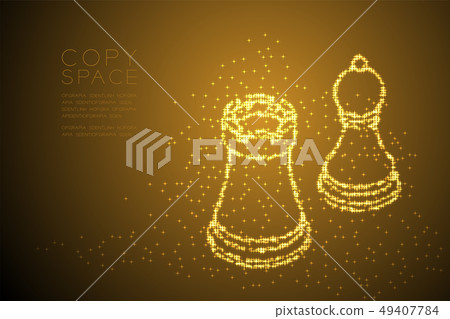 Abstract Shiny Bokeh star pattern Chess Rook and Abstract Shiny Bokeh star pattern Chess Rook and 49407784