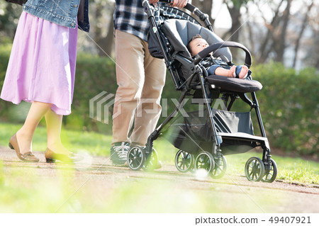 baby stroller family