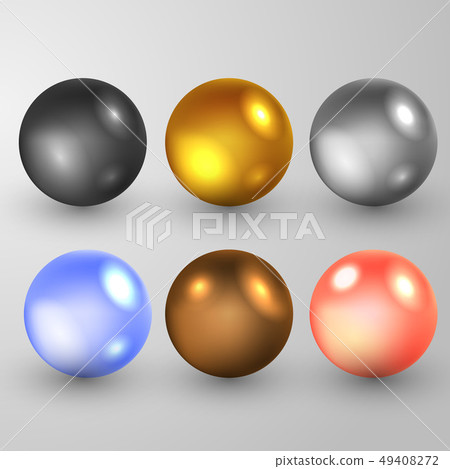 Set of perls. Vector illustration. EPS  10 49408272